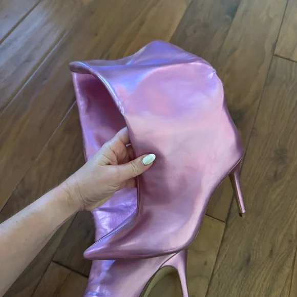 NWT Steve Madden Sarina Iridescent Point Toe Boots Sz 8,5 - Picture 6 of 12